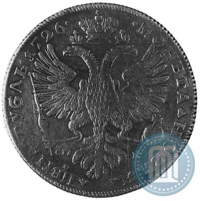 Picture 1 rouble 1726 year СПБ "Petersburg type, portrait turned to the left"