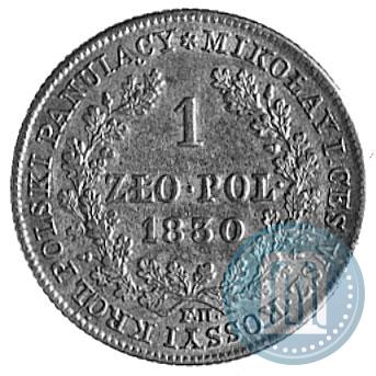 Picture 1 złoty 1830 year FH 