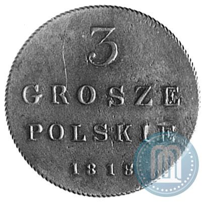 Picture 3 grosze 1818 year IB 