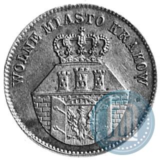 Picture 1 złoty 1835 year  "Free city of Kraków"