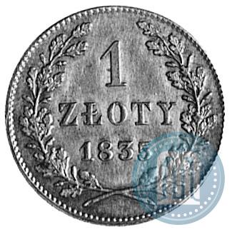 Picture 1 złoty 1835 year  "Free city of Kraków"