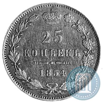 Picture 25 kopecks 1854 year MW 