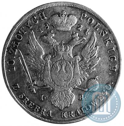 Picture 10 złotych 1824 year IB 