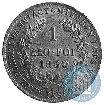 Фото 1 злотый 1830 года FH 