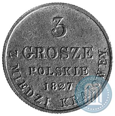 Фото 3 гроша 1827 года FH 