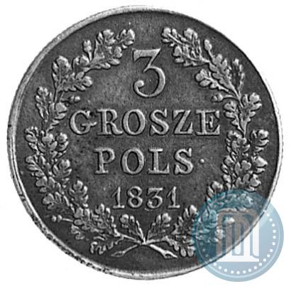 Picture 3 grosze 1831 year KG "Polish uprising"