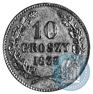 Picture 10 groszy 1835 year  "Free city of Kraków"