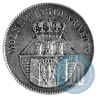 Фото 1 злотый 1835 года  "Свободный город Краков"