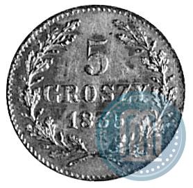 Фото 5 грошей 1835 года  "Свободный город Краков"