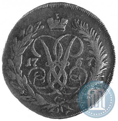 Фото 2 копейки 1757 года  "Номинал под Св. Георгием"