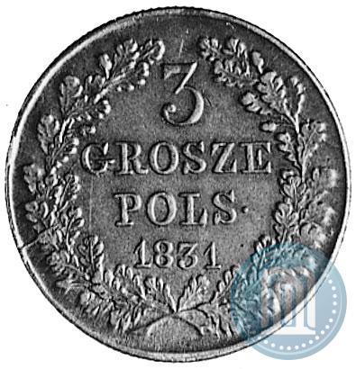 Picture 3 grosze 1831 year KG "Polish uprising"