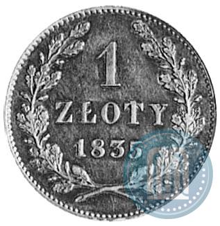 Picture 1 złoty 1835 year  "Free city of Kraków"