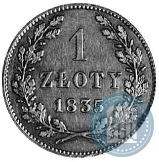 Фото 1 злотый 1835 года  "Свободный город Краков"