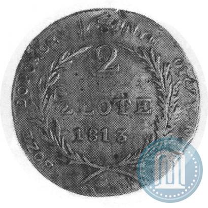Фото 2 злотых 1813 года  