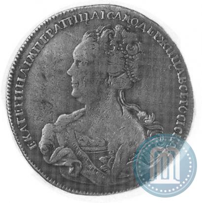 Picture 1 rouble 1725 year СПБ "Petersburg type, portrait turned to the left"