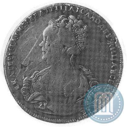 Picture 1 rouble 1726 year СПБ "Petersburg type, portrait turned to the left"