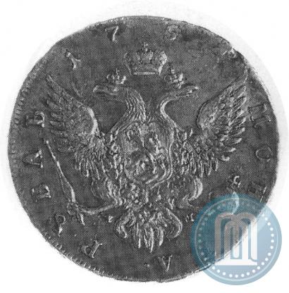 Picture 1 rouble 1754 year СПБ-IМ "Portrait by Benjamin Scott"