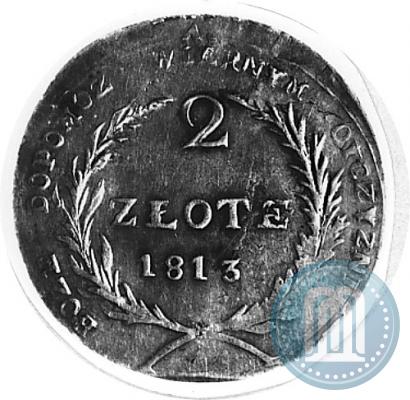 Фото 2 злотых 1813 года  