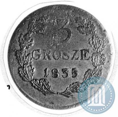 Picture 3 grosze 1835 year  "Pattern"