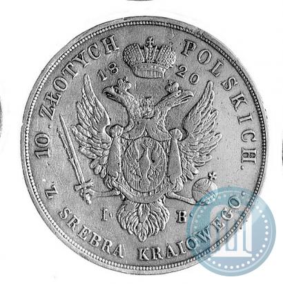 Picture 10 złotych 1820 year IB 