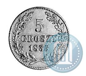 Фото 5 грошей 1835 года  "Свободный город Краков"