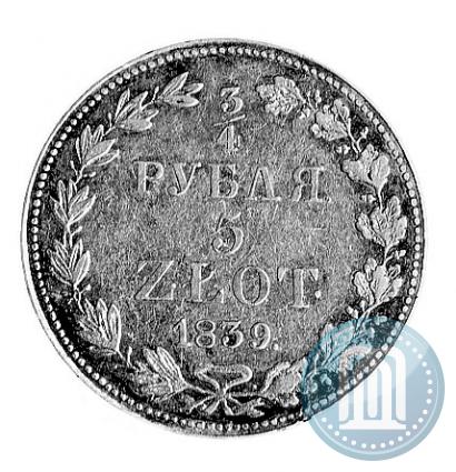 Picture 3/4 roubles - 5 złotych 1839 year MW 