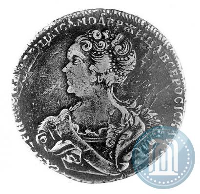 Фото 1 рубль 1725 года СПБ "Петербургский тип, портрет влево"