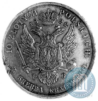 Picture 10 złotych 1822 year IB 