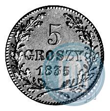 Фото 5 грошей 1835 года  "Свободный город Краков"