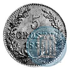 Picture 5 groszy 1835 year  "Free city of Kraków"