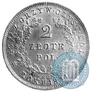 Фото 2 злотых 1831 года KG "Польское восстание"