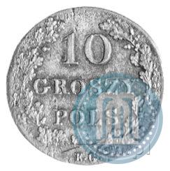 Фото 10 грошей 1831 года KG "Польское восстание"