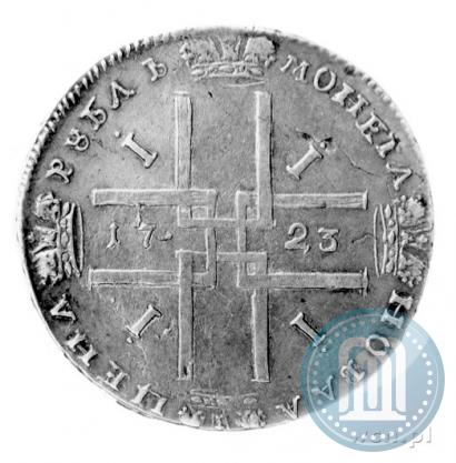 Picture 1 rouble 1723 year  "Portrait in ancient armour"