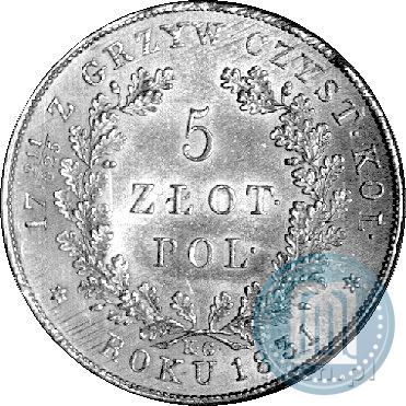 Фото 5 злотых 1831 года KG "Польское восстание"