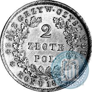 Picture 2 złote 1831 year KG "Polish uprising"