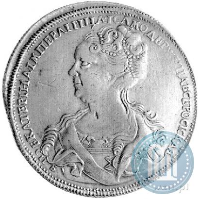 Picture 1 rouble 1725 year СПБ "Petersburg type, portrait turned to the left"