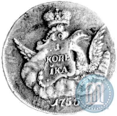 Picture 1 kopeck 1755 year СПБ 