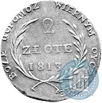 Фото 2 злотых 1813 года  