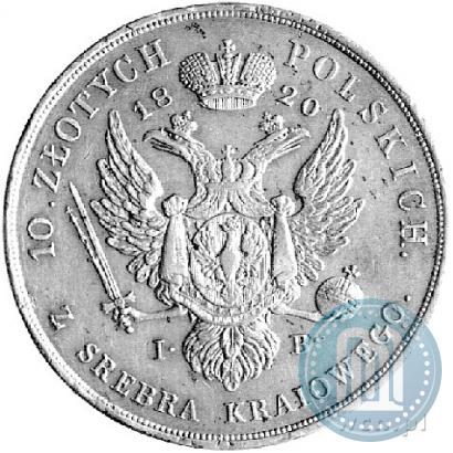 Picture 10 złotych 1820 year IB 