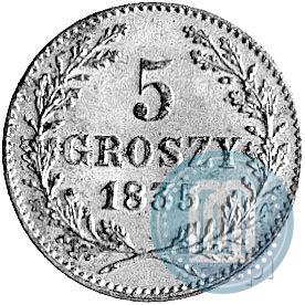 Picture 5 groszy 1835 year  "Free city of Kraków"