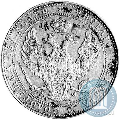 Picture 3/4 roubles - 5 złotych 1838 year MW 