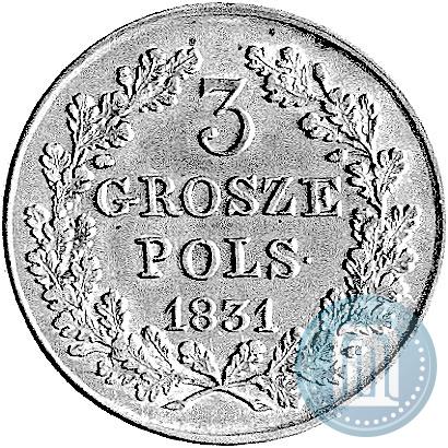 Фото 3 гроша 1831 года KG "Польское восстание"