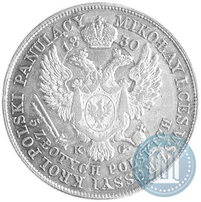 Picture 5 złotych 1830 year KG 