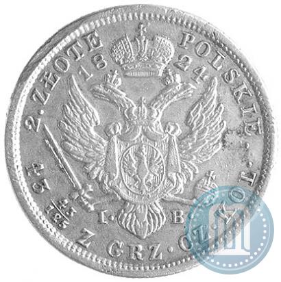 Фото 2 злотых 1824 года IB 