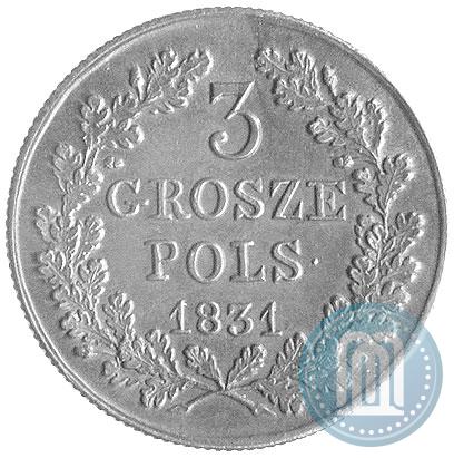 Picture 3 grosze 1831 year KG "Polish uprising"
