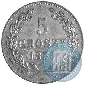 Фото 5 грошей 1835 года  "Свободный город Краков"