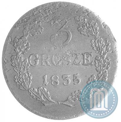 Picture 3 grosze 1835 year  "Pattern"