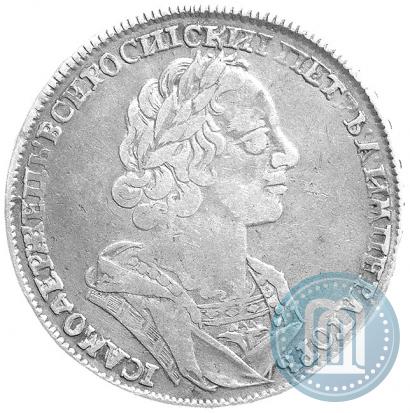 Фото 1 рубль 1724 года  "Портрет в античных доспехах"