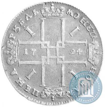 Фото 1 рубль 1724 года  "Портрет в античных доспехах"