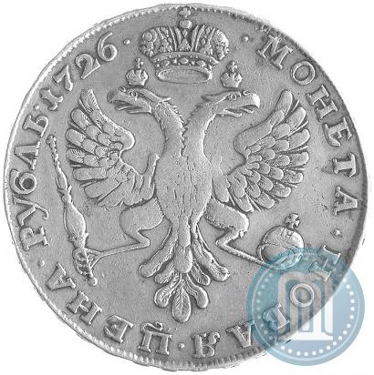Picture 1 rouble 1726 year  "Moscow type, portrait turned to the left"